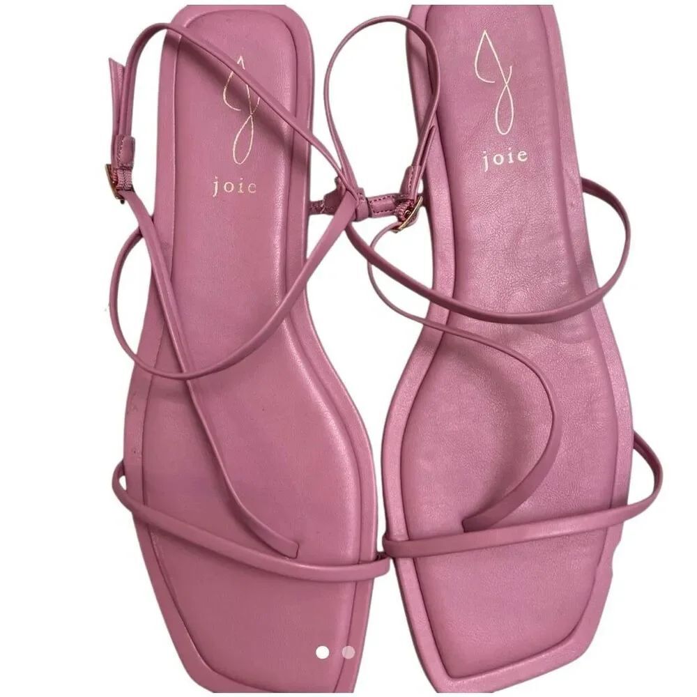 New! Joie Bubble Gum Pink Square Toe Sandals Sz 8.5